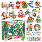 Christmas Diamond Painting Keychain 5D DIY Hanging Diamond Art Kits Diamond Ornaments for Kids Christmas Crafts Family Decor