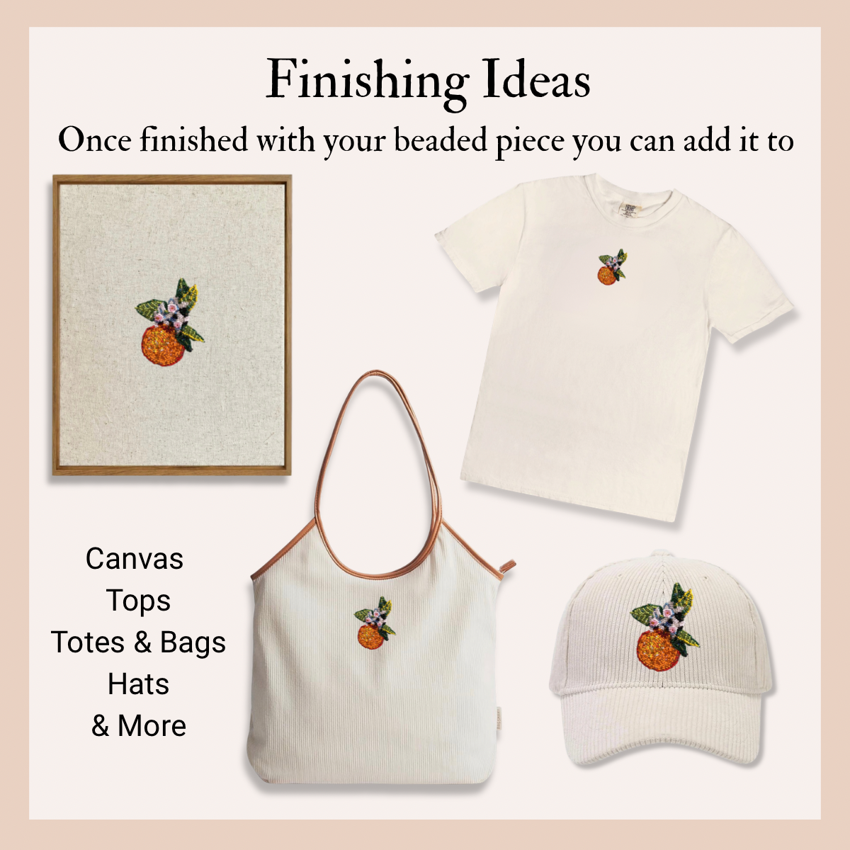 Orange Blossom Beaded Art Kit