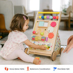 Premium Natural Wooden Activity Walker