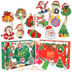 Christmas Diamond Painting Keychain 5D DIY Hanging Diamond Art Kits Diamond Ornaments for Kids Christmas Crafts Family Decor