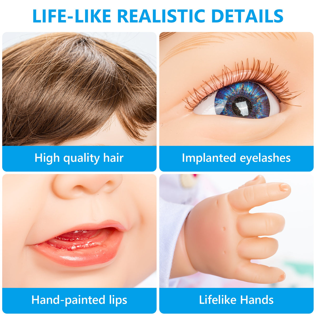 22 inch - Lifelike Reborn Baby Dolls for Seniors with Dementia -Therapy Doll - Soft Body Realistic Newborn - Alzheimer's Activity for Adults - Patients Nursing Home - Gifts for Elderly - Anxiety relief
