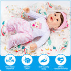 22 inch - Lifelike Reborn Baby Dolls for Seniors with Dementia -Therapy Doll - Soft Body Realistic Newborn - Alzheimer's Activity for Adults - Patients Nursing Home - Gifts for Elderly - Anxiety relief