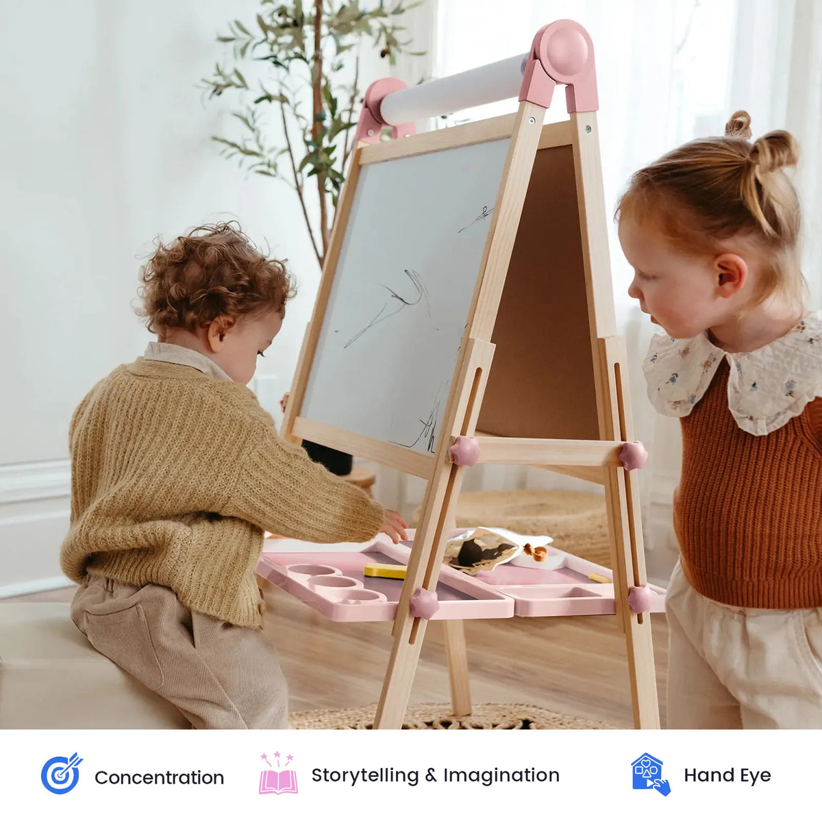 Pink Magnitales Easel & Paper Roll Set