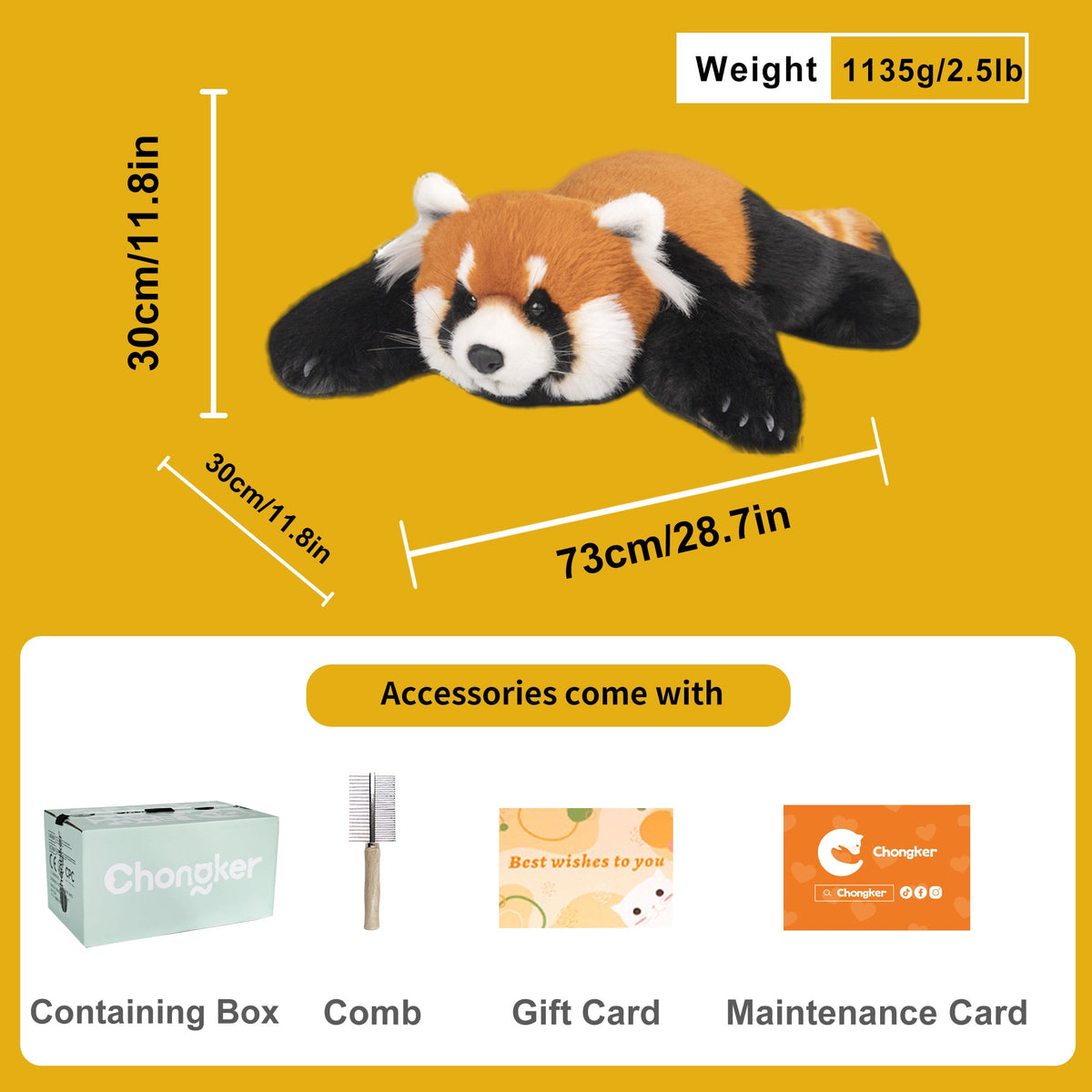 2.5lbs Red Panda ESSA Weighted Stuffed Animal – Snuggle Toy for Relaxation