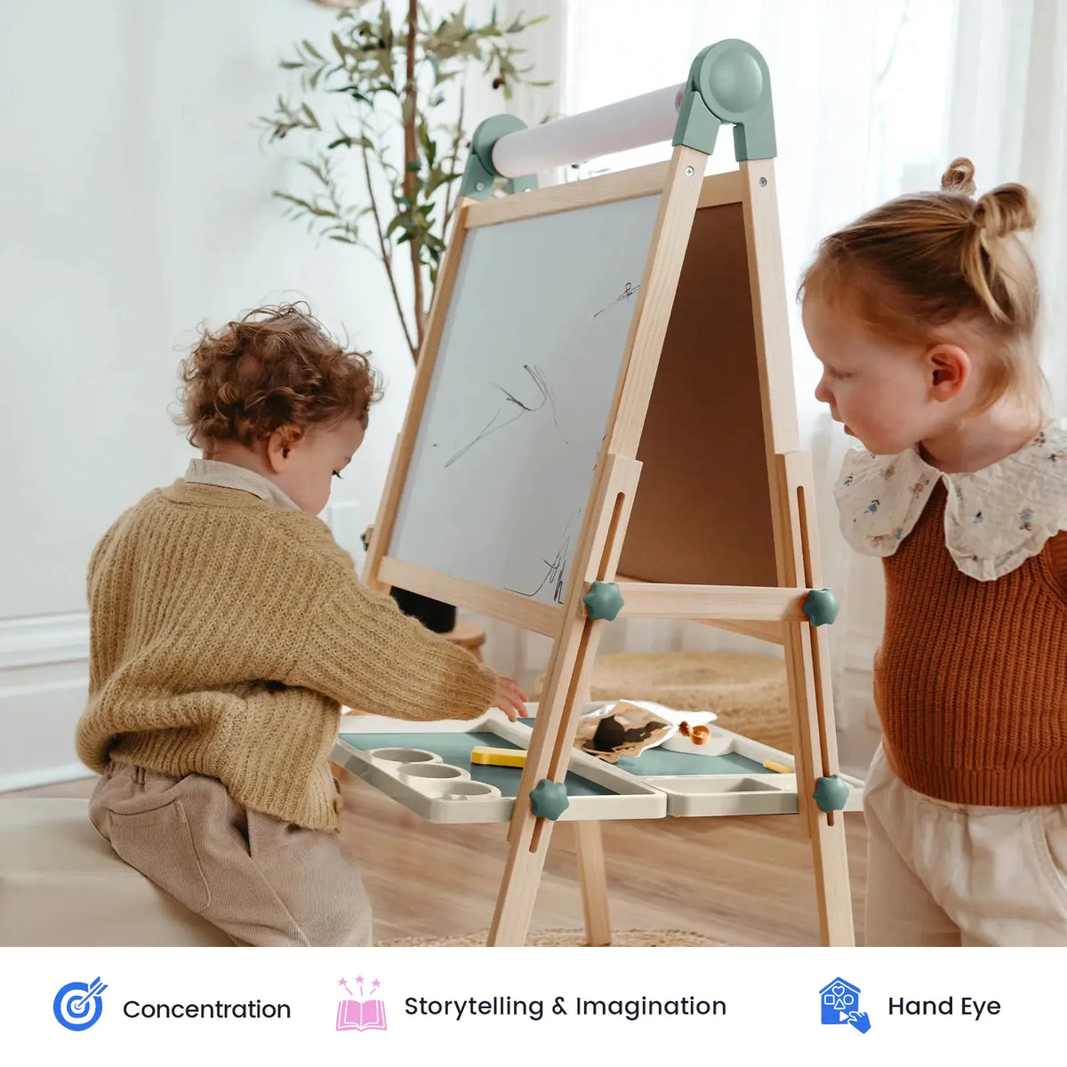 Pink Magnitales Easel & Paper Roll Set