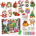 Christmas Diamond Painting Keychain 5D DIY Hanging Diamond Art Kits Diamond Ornaments for Kids Christmas Crafts Family Decor