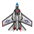 57 Inch Wide SuperSized Fighter Jet Nylon Kite w/ 3D Cockpit