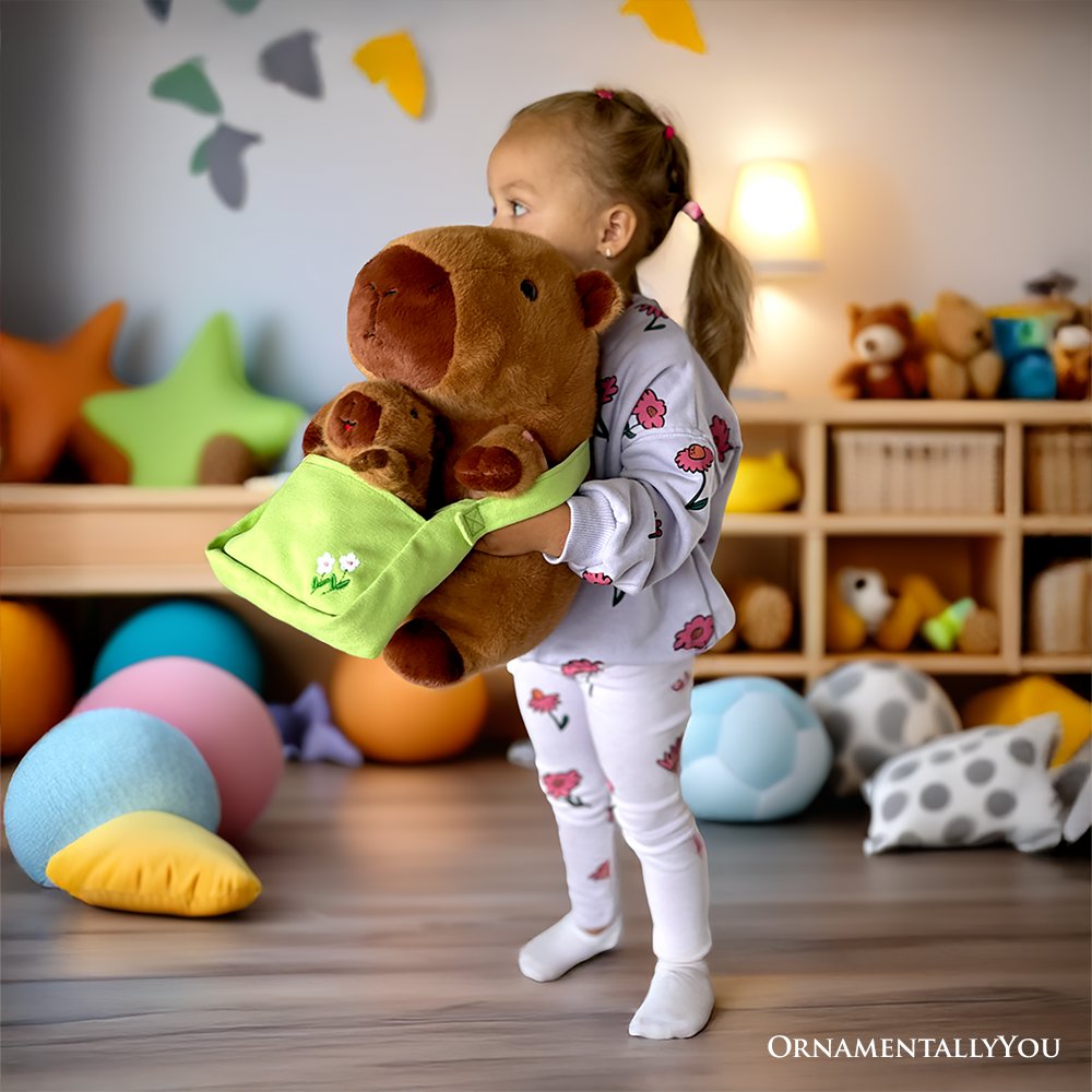 Coco the Capybara & Her Baby Plushie Set