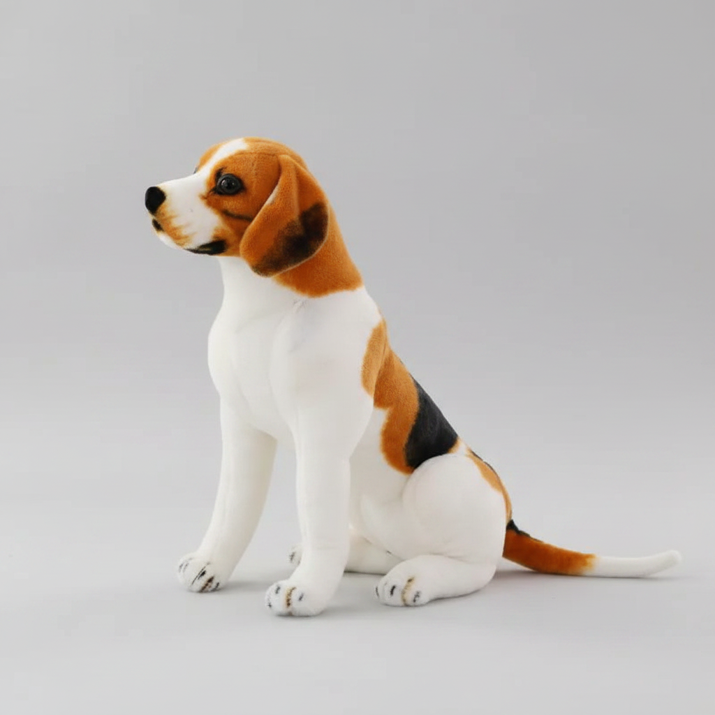 Lifelike Beagle Dog Plush Toy – Giant Stuffed Animal