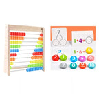 Wooden Montessori Abacus Counting Toy – Rainbow Beads Math Learning for Kids