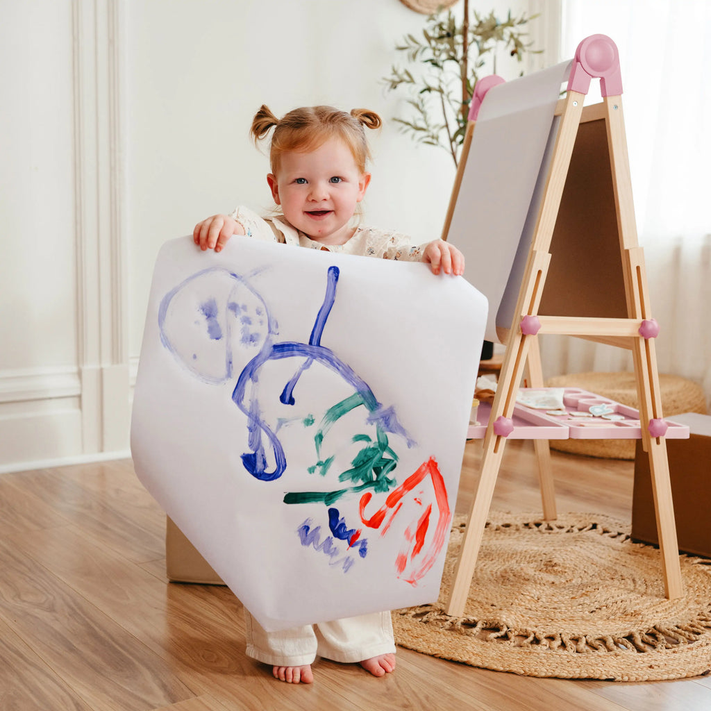 Pink Magnitales Easel & Paper Roll Set