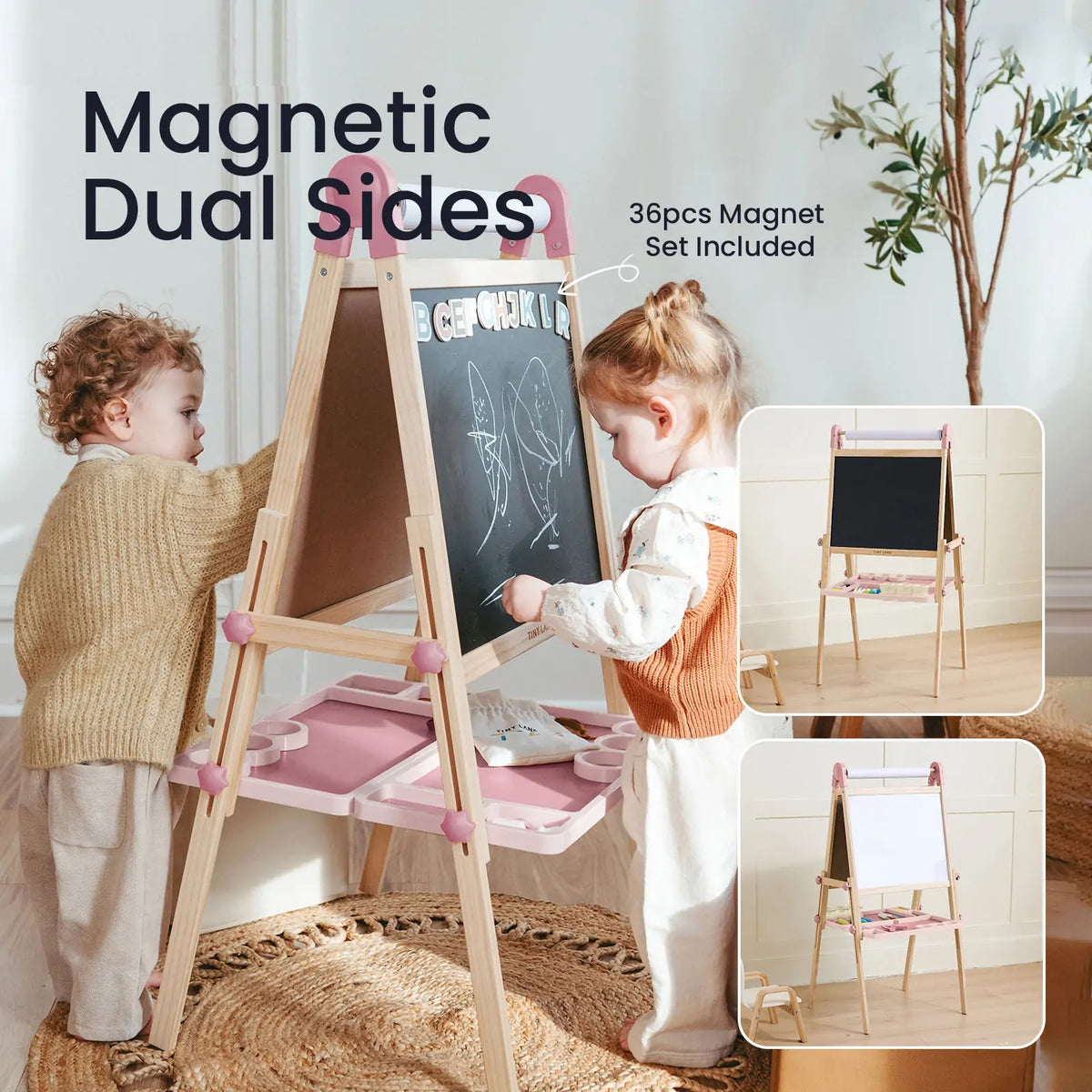 Pink Magnitales Easel & Paper Roll Set
