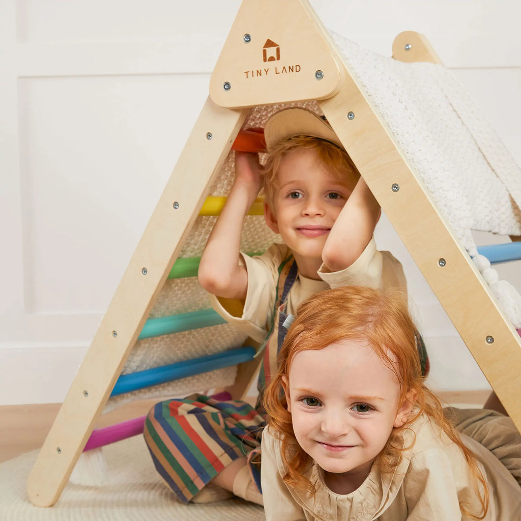 7-in-1 Rainbow Climbing Set with Play Pad