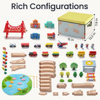 110-Piece Wooden Train Set