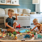 110-Piece Wooden Train Set