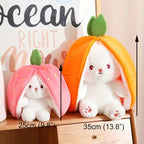 Reversible Strawberry Bunny Plush Toy