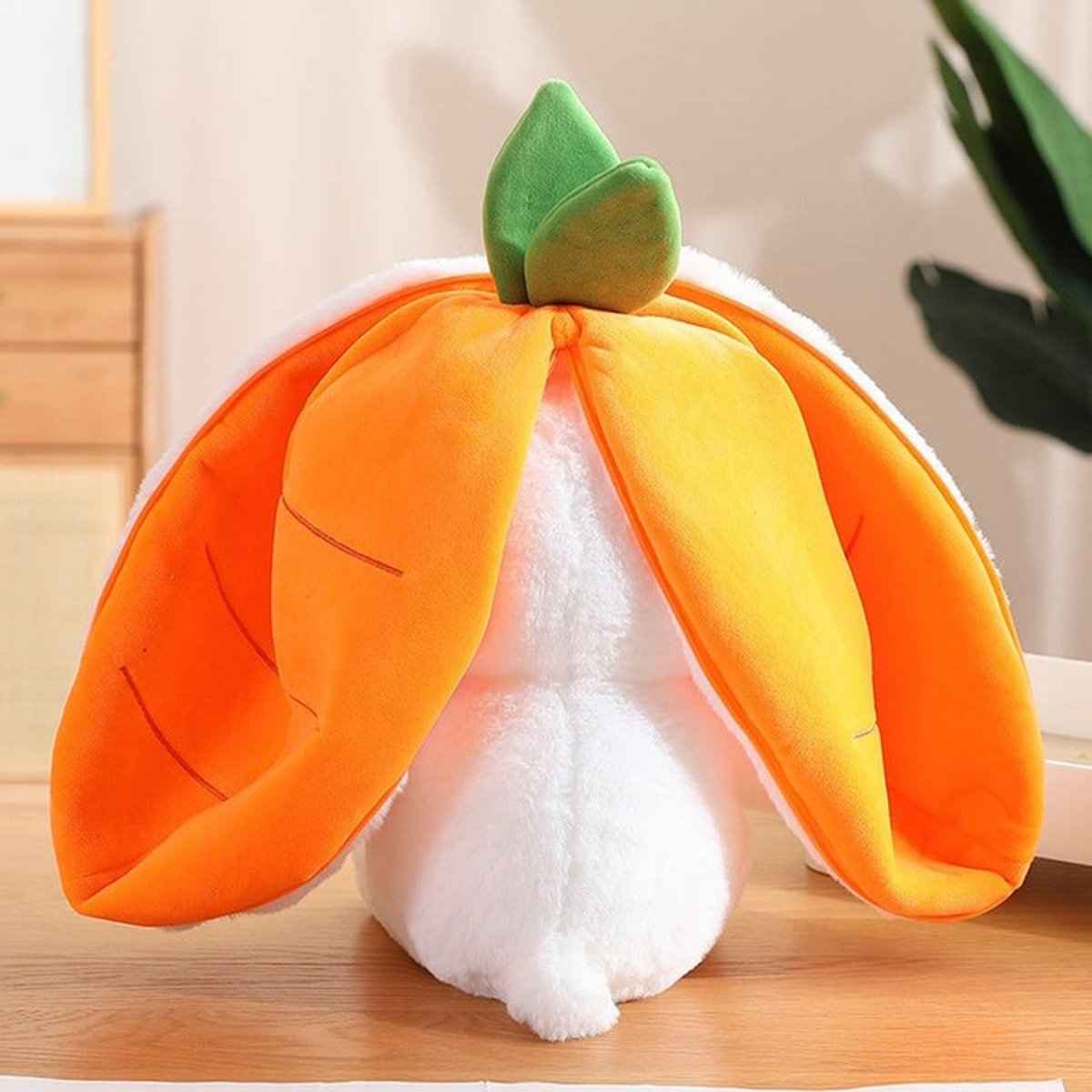 Reversible Strawberry Bunny Plush Toy