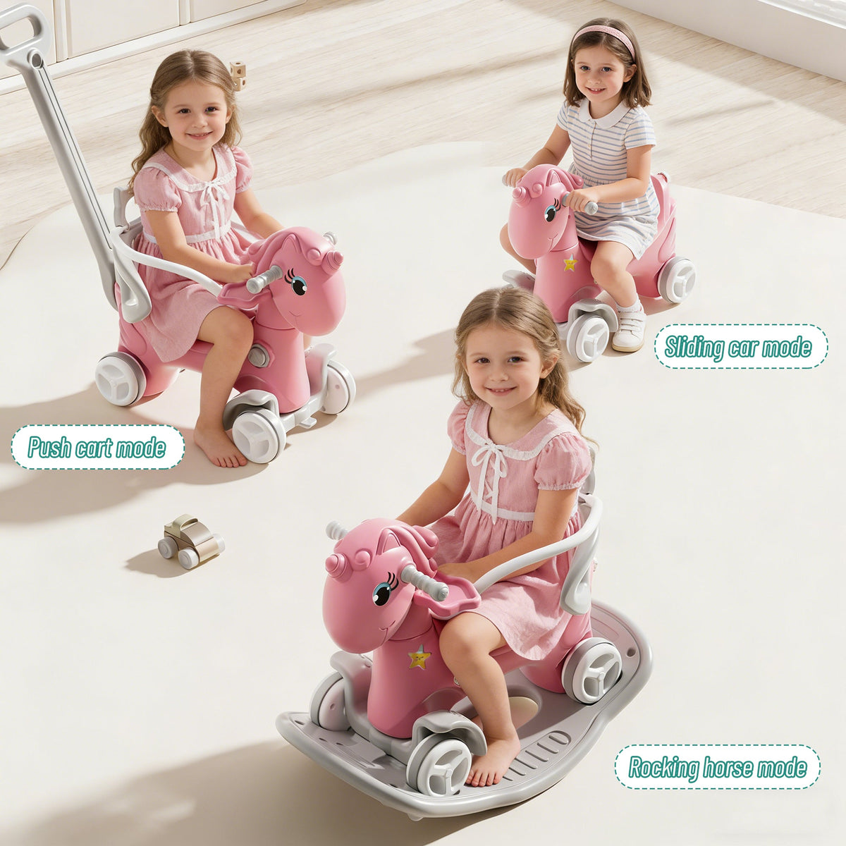 Rocking Horse for Toddlers, Unicorn Ride On Toy