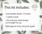 Beginner macrame wall hanging kit