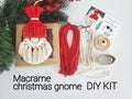Macrame gnome Christmas ornament DIY kit