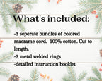 DIY craft Christmas ornament kit 3 pack