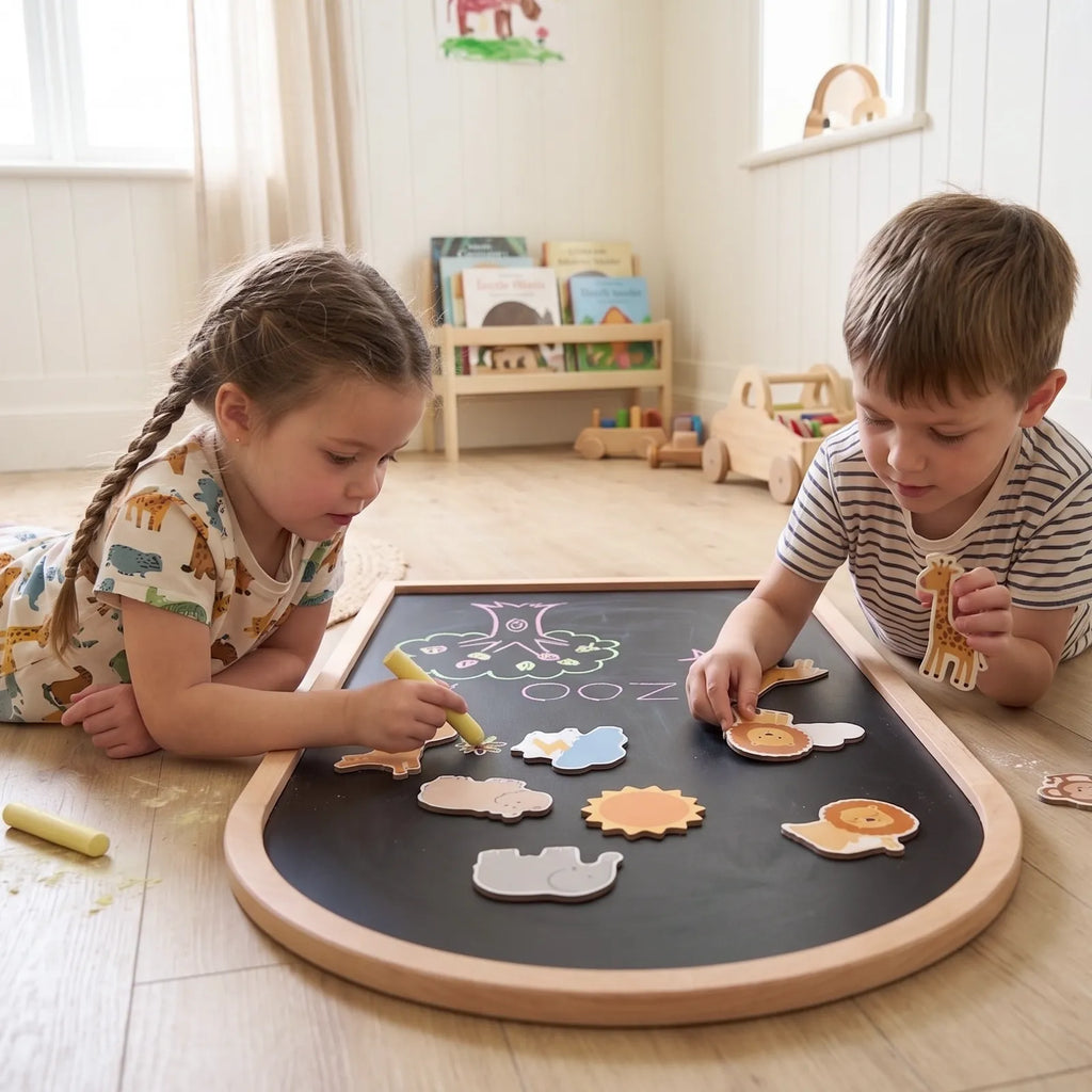 Double-Sided Arched Magnet Chalkboard