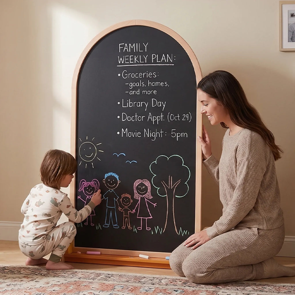 Double-Sided Arched Magnet Chalkboard