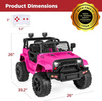 12V Kids Ride-On Truck Car with Parent Remote Control
