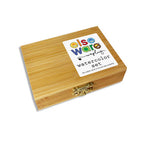 Watercolor Set – Bamboo Box – 18 Pans – Eco-Friendly
